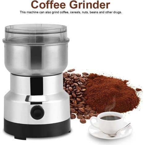 Multifunktionel kaffekværn, kværn med knive i rustfrit stål til kaffebønner, hørfrø, nødder, peber, krydderier og mere (EU-stik) - VSIAISV
