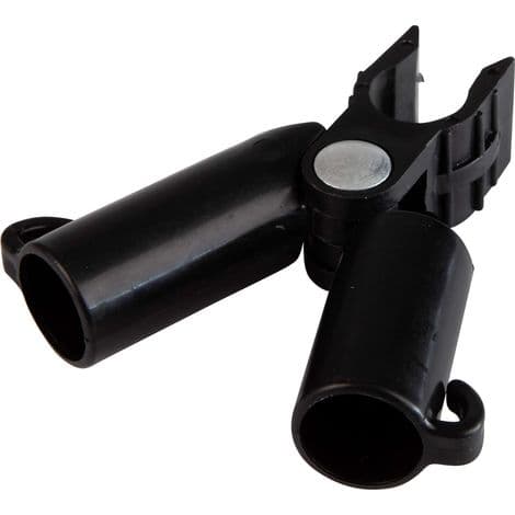 Sett med 4 koblinger for plantestøtter - Diameter: 11 mm - Svart