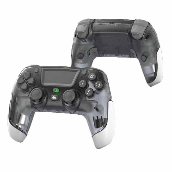 Game Elite Kontroller for PS4 Slim/Pro, Dobbel Vibrasjons Gamepad for PC, USB-tilkoblet Gamepad, Bluetooth Joystick
