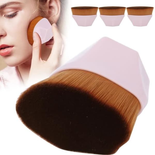 3-delat sminkborstset: Foundationborste, BB Cream-borste, platt borste, puderborste 117211