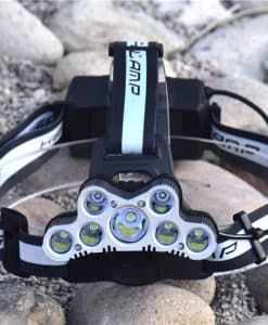 LAGERSALG super lys pandelampe 7 stk. CREE XML-T6 2 stk. Q5 LED - orange JULETRÆ
