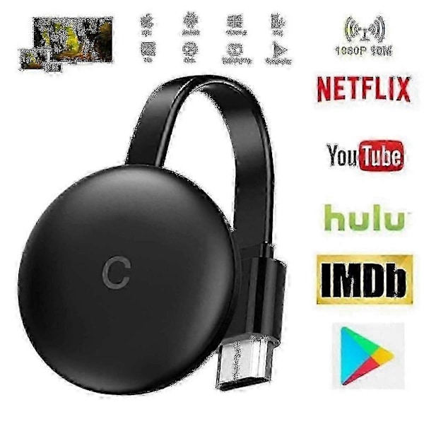 2024 Ny Chromecast - Streamingenhet med HDMI-kabel - Streama foton från din telefon till din TV-C15