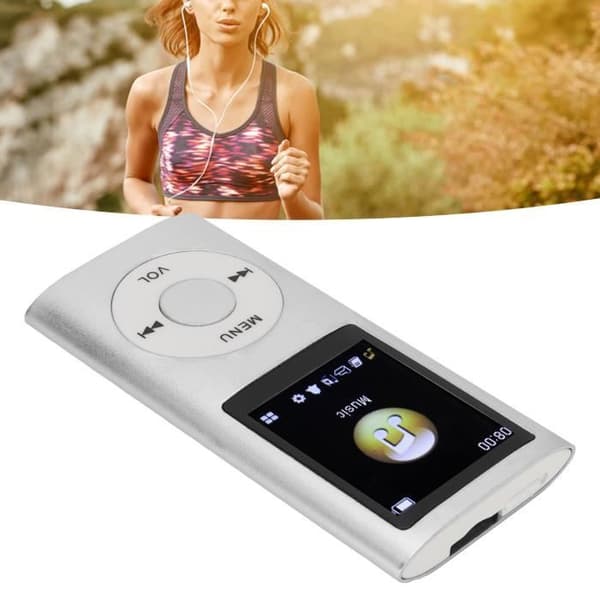 MP3 Musikafspiller - QIILU - Sølv - 64GB - Tabfri Lydkvalitet - Bærbar
