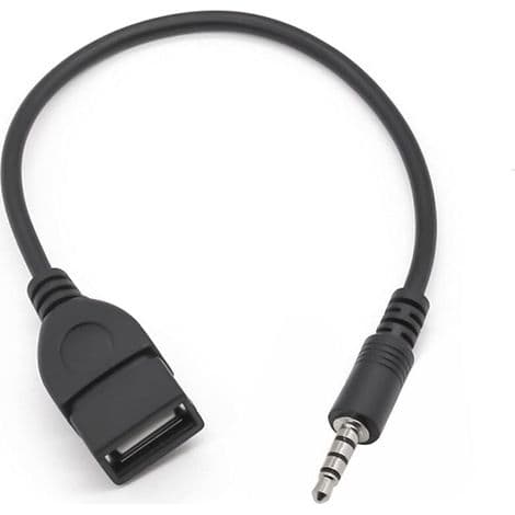 USB til Jack-adapter, USB 2.0 til 3,5 mm han-hjælpestereo-lydstikkonverter, USB-jackstikkabel til musik, egnet til bilradio, lyd-cd