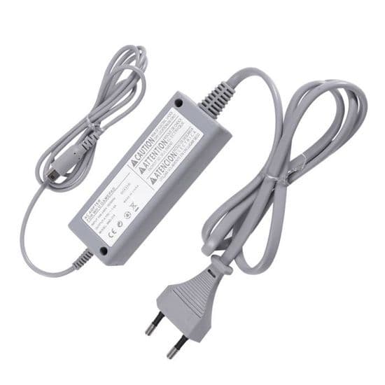 Laddningskabel för Wii U AC-adapterladdare EU-kontakt (grå) A-Murr