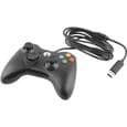 Kablet USB-kontroller for Microsoft Xbox 360, PC/Windows spillkontroller, svart