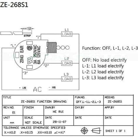 3-trins loftventilatorafbryder – 4 ledninger – trækmekanisme – erstatning for belysning og ventilatorer - ZE-268S1