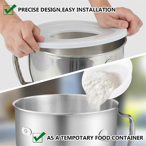 7 Quart rustfri stål røreskål til KitchenAid røremaskiner, til KitchenAid røremaskine tilbehør, til