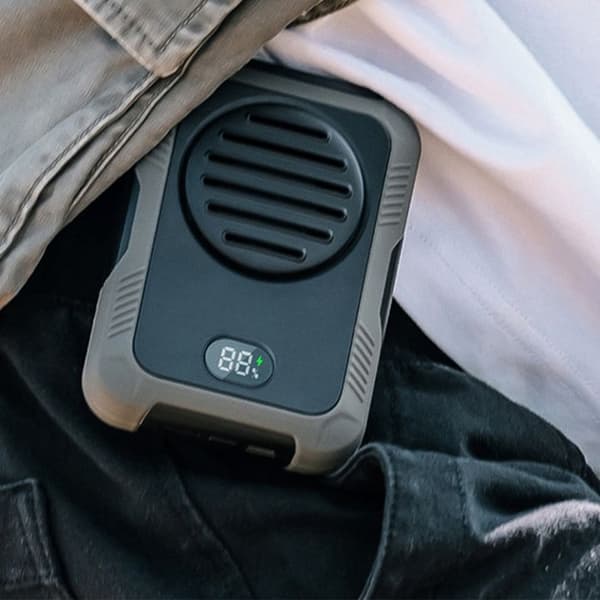 Bærbar ventilator - RYTTGOP - Mini hængende ventilator - Genopladelig - Letvægts - Sammenfoldelig
