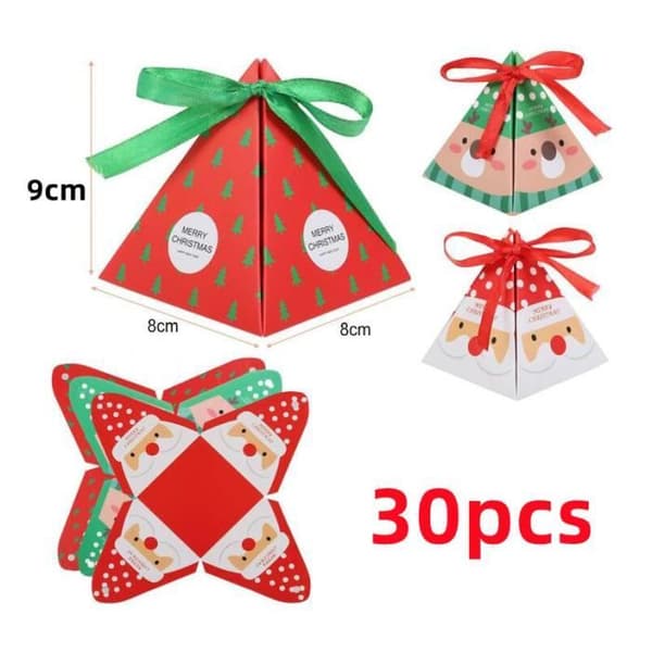 Presentask - Ej specificerad - Triangel - Röd, Grön, Vit - 30 stycken - Barn/Unisex