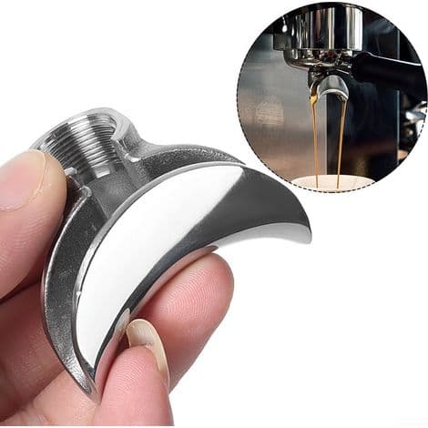 Dobbel tut i rustfritt stål for 58 mm espressomaskiner (dobbel tut)