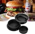 Hamburgerpress, hamburgerbiffpress, 3-i-1 hamburgerpress för perfekta hamburgare, diskmaskinssäker biff