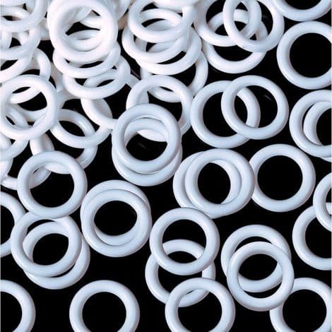 Vita plastringar för romerska persienner - 100-pack, 13 mm diameter, enkel installation - ULISEM