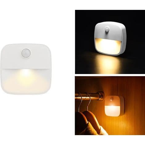 LED nattlys med bevegelsessensor – hvit veggplugg, lys- og radardeteksjon, energibesparende