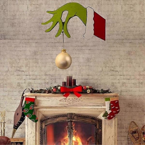 Juletyv Håndutskåret Juletyv Grinch Hånddekor