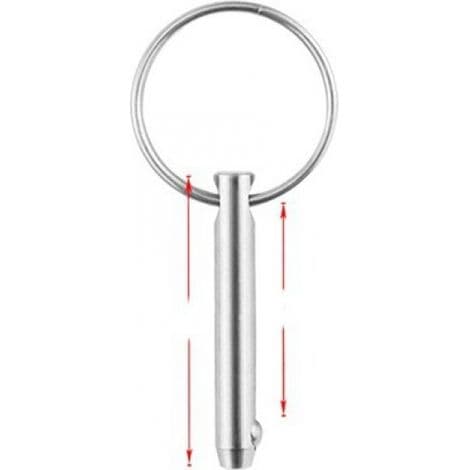 Sæt med 4 quick-release kuglestifter, 6 mm diameter, 316 rustfrit stål quick-release stifter med fjederbelastet kugleende