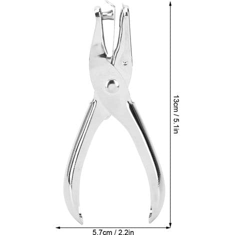 Hulltang i rustfritt stål, enkelt 6 mm hull, for papirbilletter