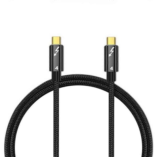 Type A 0.8m Thunderbolt 4 USB 4 Nylonflettet Type-C-kabel 40 Gbps Datakabel 8K@60Hz Støtte PD