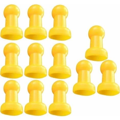 12 x studsskydd stolpskydd studstillbehör 8x5cm gul -