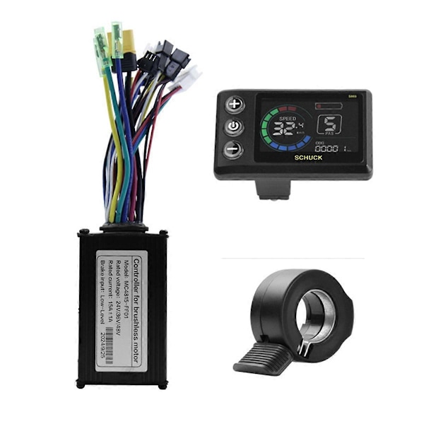 Elcykelkit med 36V 48V 15A 3 Läges Sinusvåg Kontroller med S869 LCD-Display och Tumgas