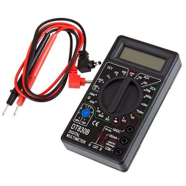 Digitalt multimeter - LCD-skærm - Måler spænding/strøm/modstand - Batteri inkluderet
