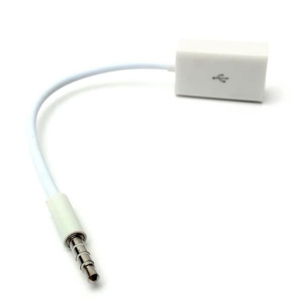 3,5 mm AUX hanstik til USB 2.0 hun bil MP3-adapterkabel