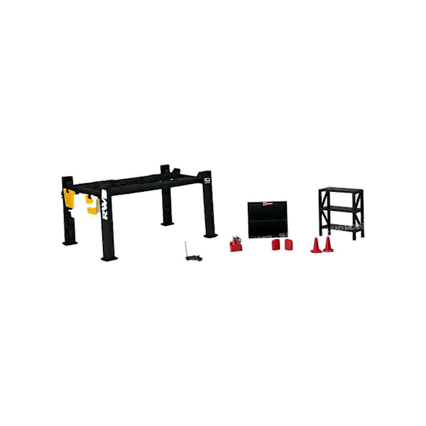 1:64 Diorama Garage Underhållsverktyg Set Legering Pressgjuten Modell 12st Bil Display FT