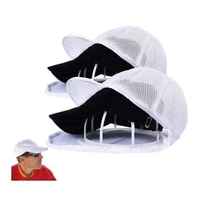2-delt hattevasker for vaskemaskin - hattevaskebur med nettingvaskepose, hatteform for vaskemaskin