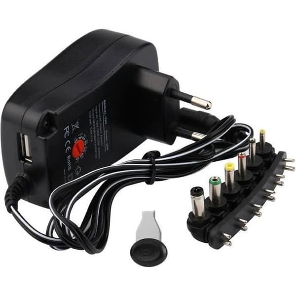 30W EU Universal AC-DC Strømadapter Plug-in Opladeradapter 6 Adaptere 3V-12V@cd252