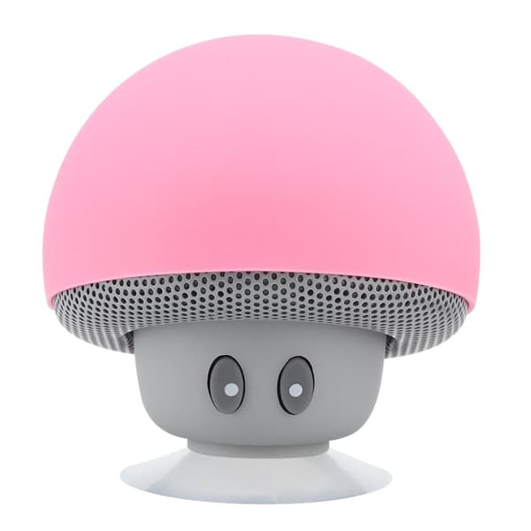 Mini trådløs bærbar Bluetooth-høyttaler med sugekopp (rosa)
