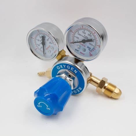 Mellemstor messing trykregulator, messing ilt trykregulator, G5/8 gevind, 0-2.5/0-25(MPa)
