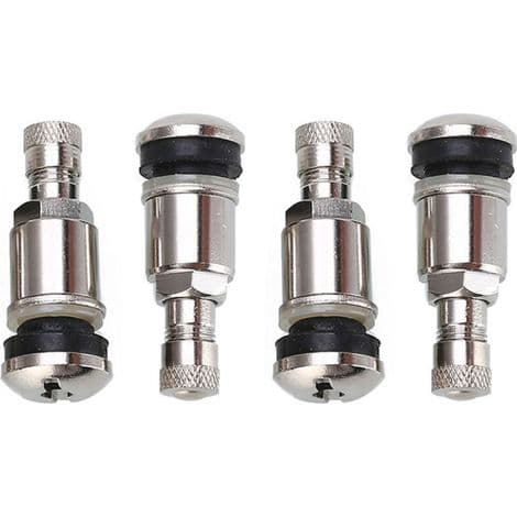 x 45 mm sølv stål slangeløse bildækventiler
