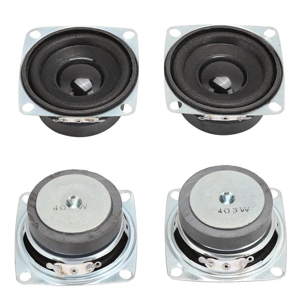 2 ST 2 \" 4 Ohm 3W Full Range Minihögtalare, Hög Känslighet Rik Bas för Bluetooth Ljudprojekt