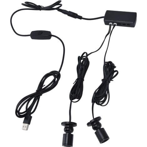 Liten, dimbar, USB-driven rund LED-skåpbelysning för garderober eller utställningsrum (1 för 9)