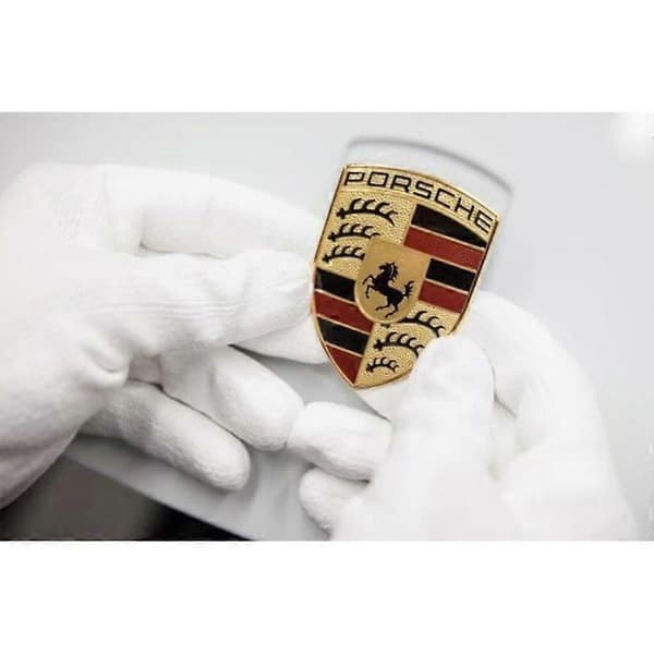 Emblem badge logo Porsche bil huv metall