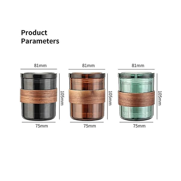 Bærbart 3-i-1 Helle Over Kaffekanne Sett Bærbart Filter Filterkopp Filter Reisekaffe Helle Over Kopp, brun-transparent