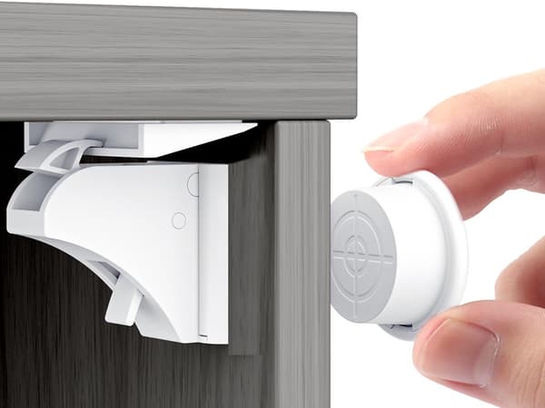 Magnetiska barnlås för skåp och lådor – 10-pack