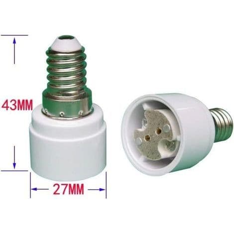 Sett med 4 E14 til G4 MR16 GU5.3 GU4 sokkeladaptere for LED- eller halogenpærer