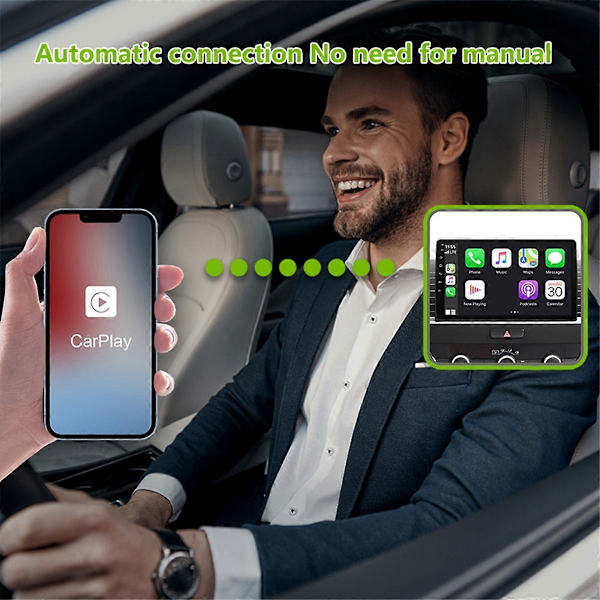 Kablet til trådløs adapterboks 2-i-1 Carplay og Android Auto Mini-boks til USB/Type C Dongle Plug an