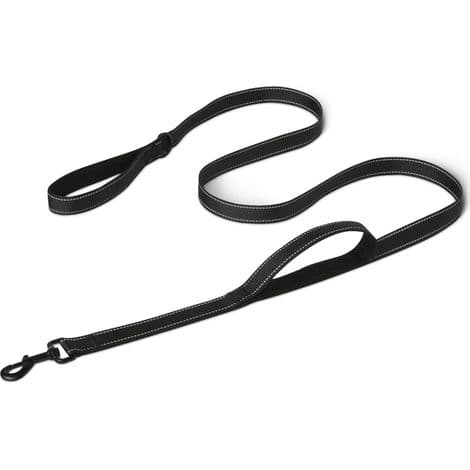 Hundebånd med doble polstrede håndtak og D-ring, 1,8m