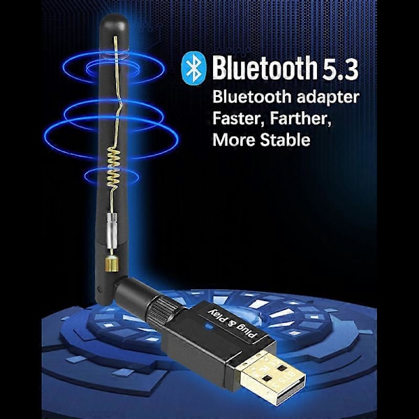 100M USB Bluetooth-adapter Bluetooth 5.3 Sändare Lång Räckvidd Trådlös Bluetooth Ljudmottagare USB-dongel För Dator Laptop