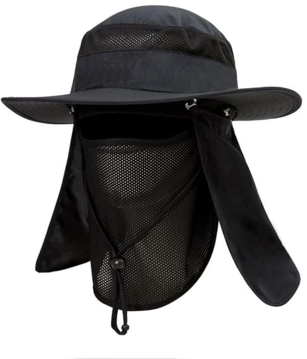 Fiskerhat - Dame - Hat - Herre - UV-beskyttende solhat - Hat - Unisex - UV-beskyttelse - Elastisk - Justerbar og foldbar - One Size - Sort