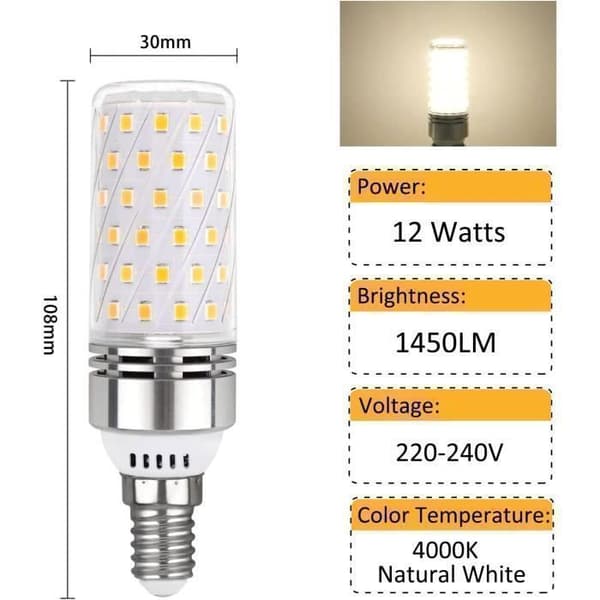 E14 LED-lampa - NETBOAT - 16W - Neutralvit 4000K - 1450LM - Set om 6