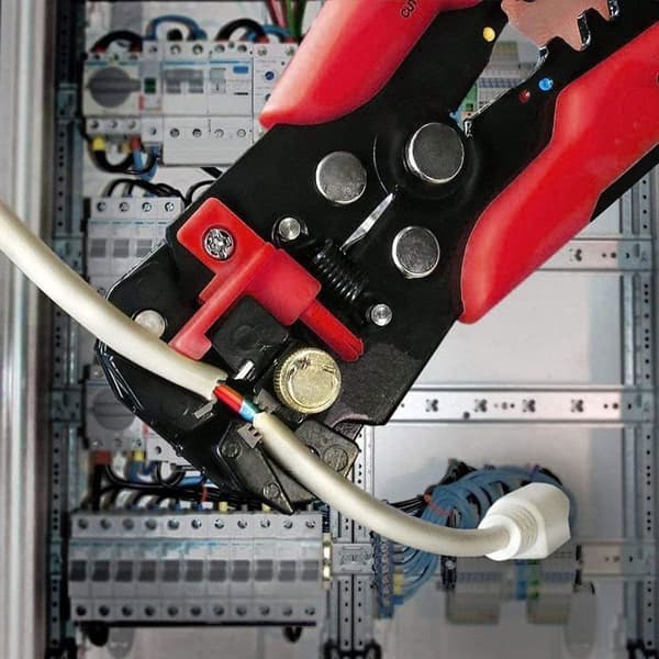 Trådstripper, Automatisk Trådstripper, Stripper, Kutter, Krymper 3 i 1, Rød