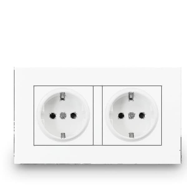 16a USB-stikdåse - dobbelt rammevægstik