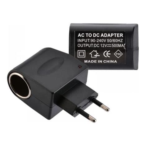 1 stk. AC bil cigarettænderadapter, AC/DC hjemme cigarettænder 220V til 12V