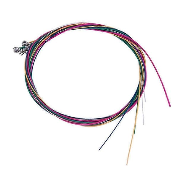 6 st/set Akustisk Gitarr Sträng Ersättning Stålsträng för Musikinstrument Elbas Gitarr Tillbehör bs