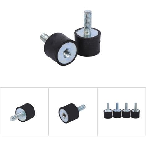 4x gummifäste stötdämpare SILENTBLOCK M6 spolar
