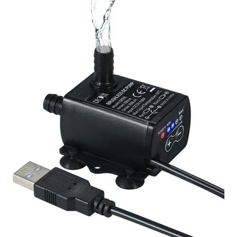 Mini USB DC5V 4.8W 300L/H 300cm Børsteløs Løftevandpumpe