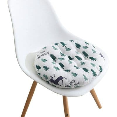 Rund stolpute - 45x45 cm - Vaskbar - Bomull - Dekorativ for hage- og innendørsbruk